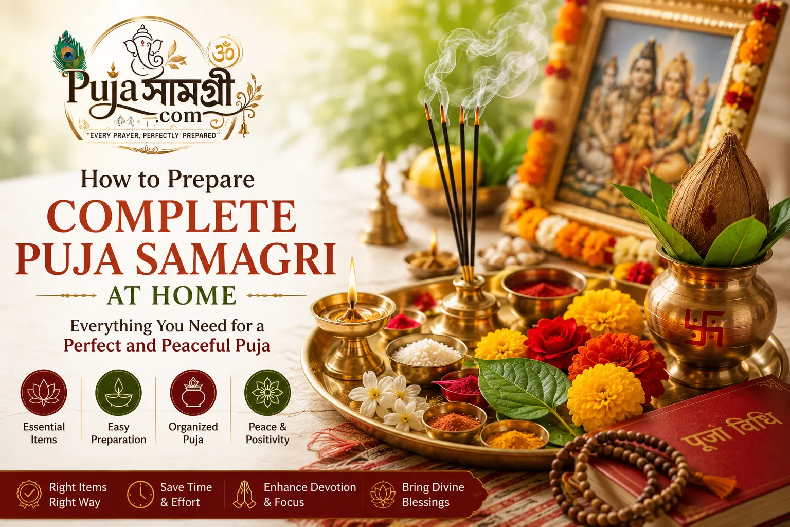 How to Prepare Complete Puja Samagri at Home