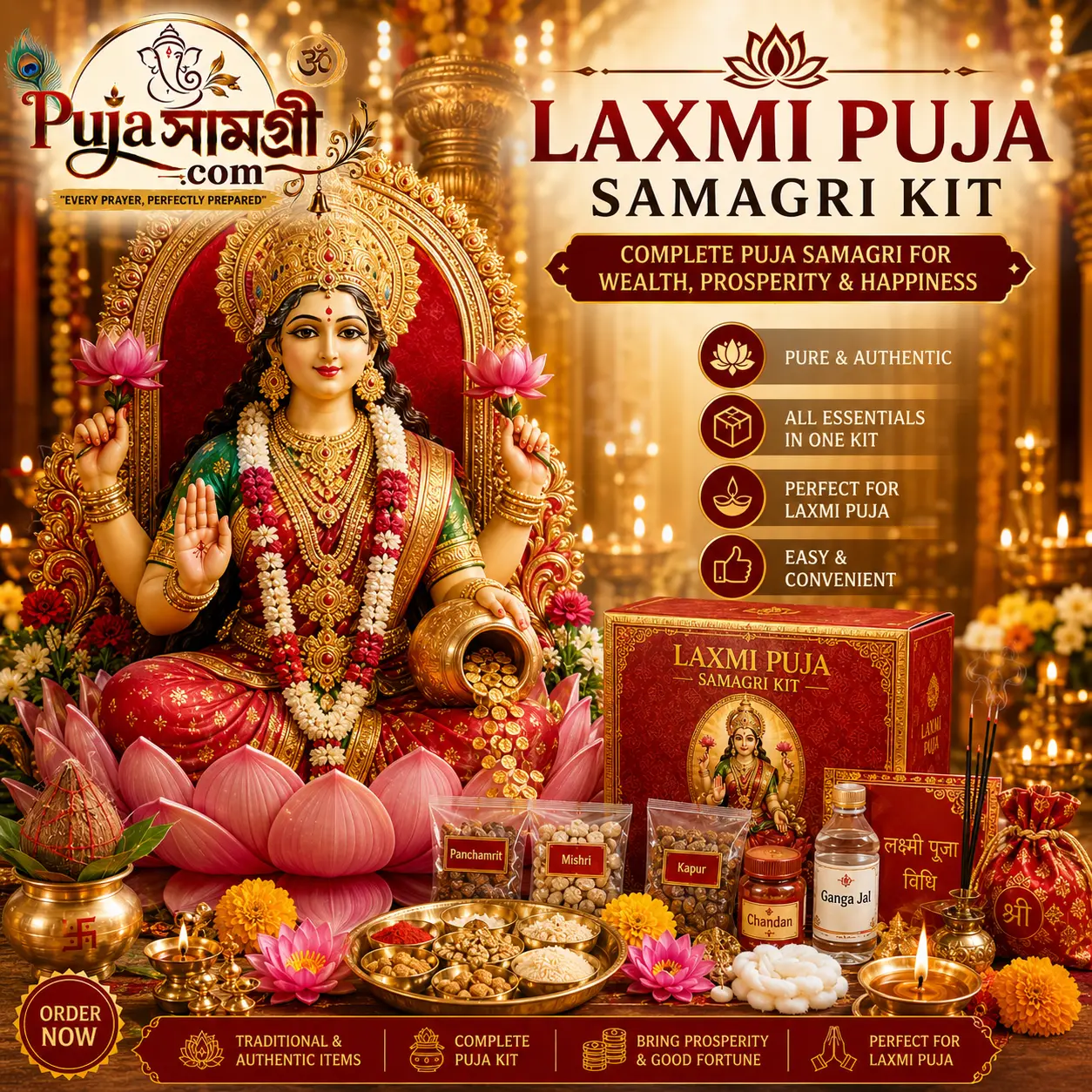 Laxmi Puja Samagri Kit Online | Complete Lakshmi Puja Kit
