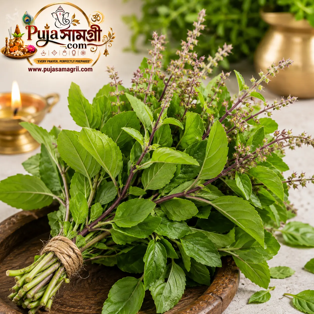 Fresh Tulsi Leaves for Puja Online | PujaSamagrii.com